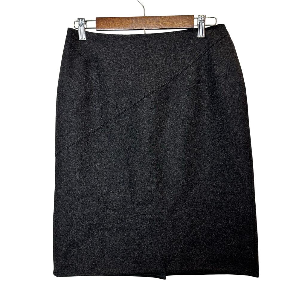 Piazza Sempione Pencil Skirt IT 44 US 8 Grey Wool Rabbit‎ Angora Cashgora Italy